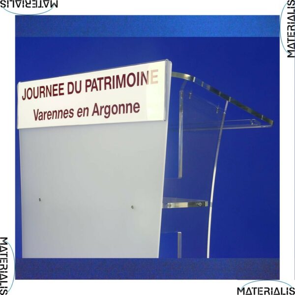 fronton pupitre personnalisé conférence