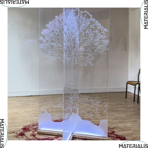 Gravure laser sur plexiglas – Personnalisation pupitre et objets publicitaires