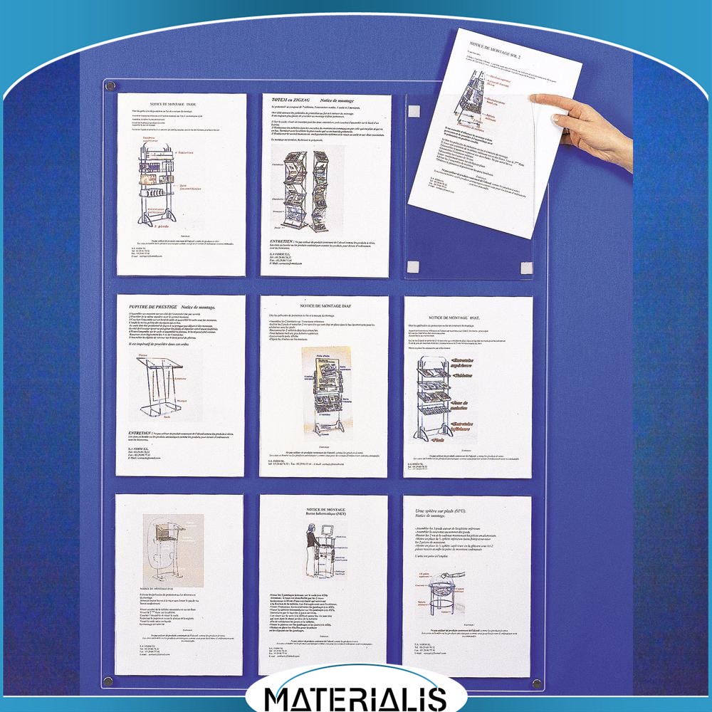 Panneau d’Affichage Mural A4 x9 – Support de Documents Professionnel