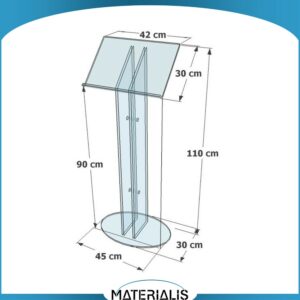 Lutrin Plexiglas pour Documents A3 – Léger & Portable