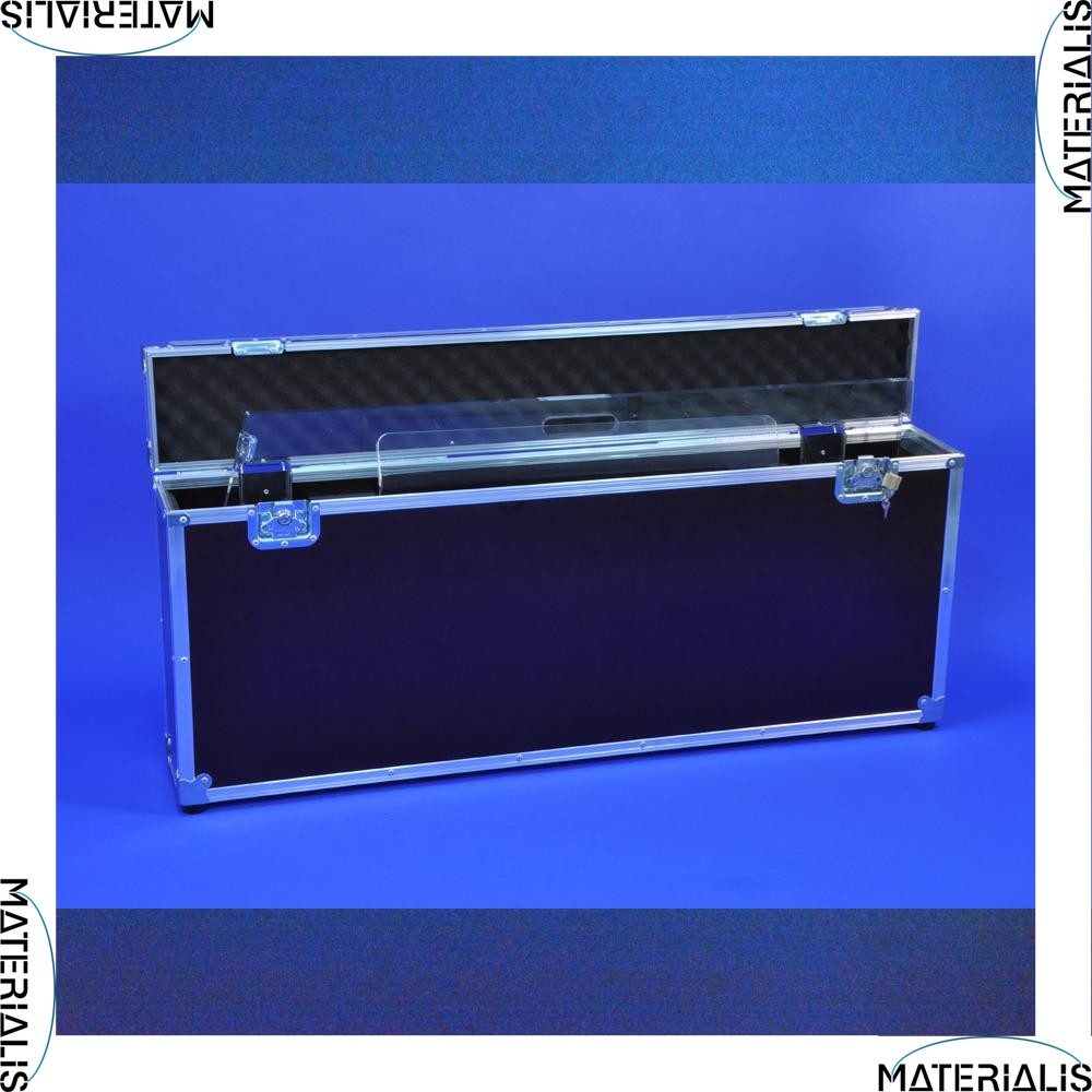 Flight case pour pupitre pliable – 120x50x15 cm, mousse haute densité, sécurisé