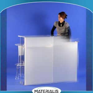 Pupitre Double en Plexiglas – Conférences et Accueil Jusqu’à 3 Personnes