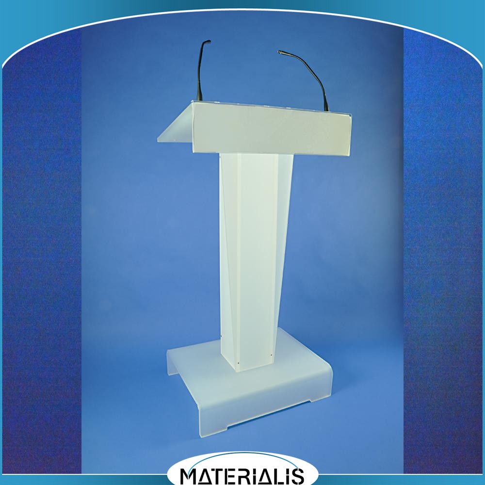 Pupitre de conférence Président – Plexiglas dépoli satiné