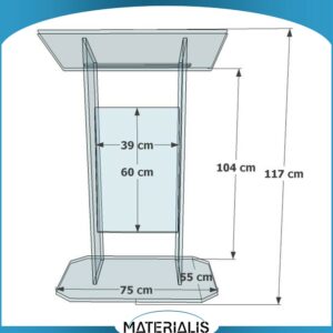 Pupitre de Prestige – Plexiglas épais pour conférence officielle