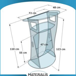 pupitre plexiglas design conférence