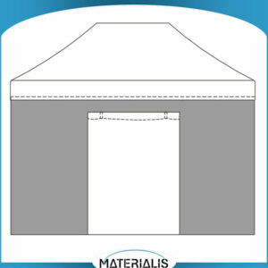 Mur côté porte en PVC M2 - 4.5m