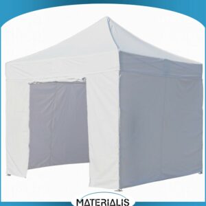 Mur côté porte en PVC M2 – Bâche latérale 520g avec ouverture zippée