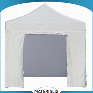 Mur côté porte en PVC M2 – Bâche latérale 520g avec ouverture zippée