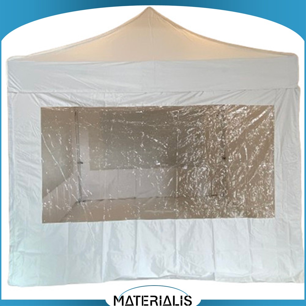 Mur côté fenêtre en PVC M2 – Bâche latérale 520g avec fenêtre transparente
