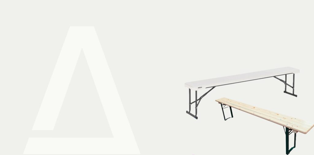 Bancs Pliants – Bois ou Plastique, pour Réceptions, Brasseries et Collectivités