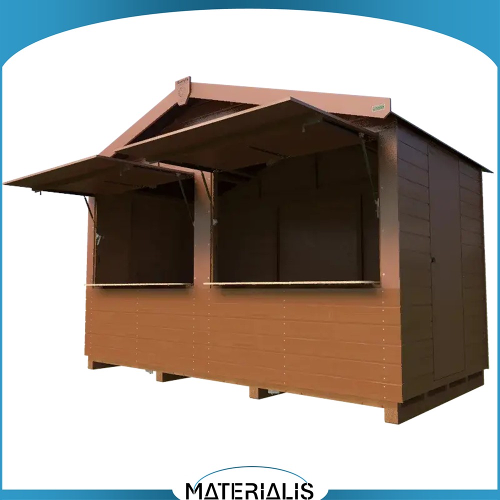 Chalet démontable Gutenberg 4x2m – Stand de marché en bois