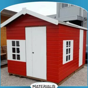 Chalet Maison du Père Noël 3x4m – Chalet bois vitré avec terrasse et accès PMR