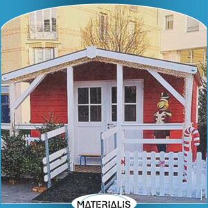 Chalet Maison du Père Noël 3x4m – Chalet bois vitré avec terrasse et accès PMR