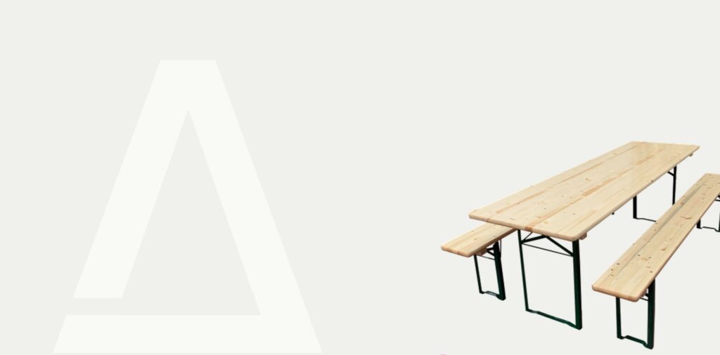 Ensembles Brasserie – Tables & Bancs Pliants en Bois Massif pour Événements