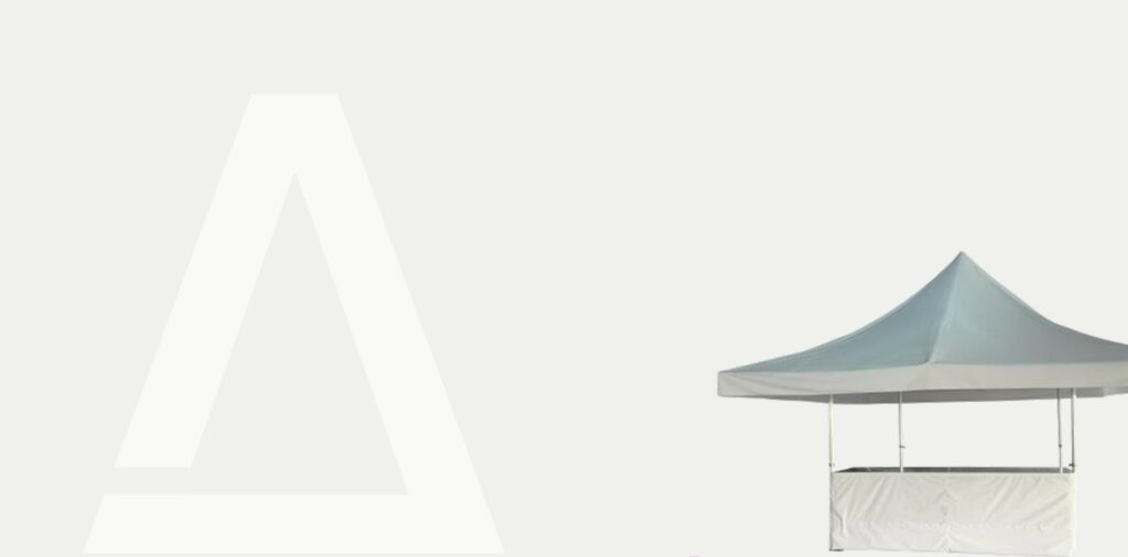 Stand buvette pliant en aluminium avec auvent – Structure pro M2
