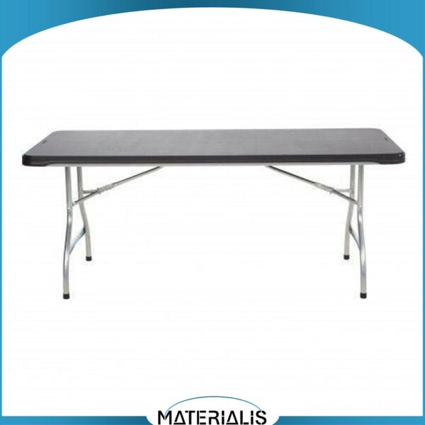 Table pliante HDPE Premium. Charge jusqu’à 500 kg, empilable, ultra résistante et conforme EN 581. Disponible en 122, 152 ou 183 cm. Usage intérieur/extérieur.