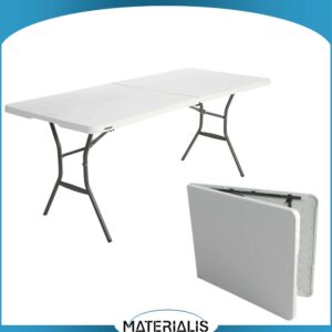 Table pliante valise en HDPE – Compacte, résistante et transportable