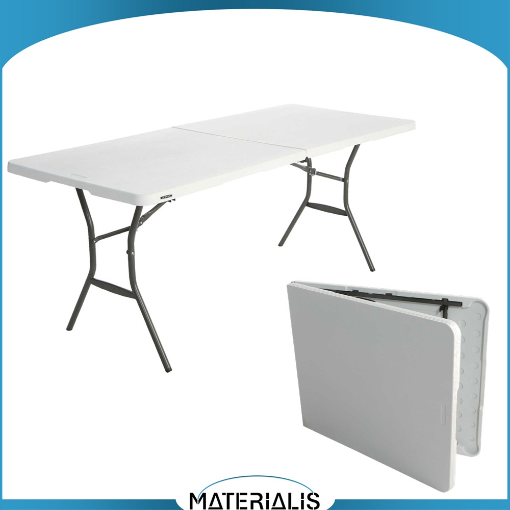 Table pliante valise en HDPE – Compacte, résistante et transportable