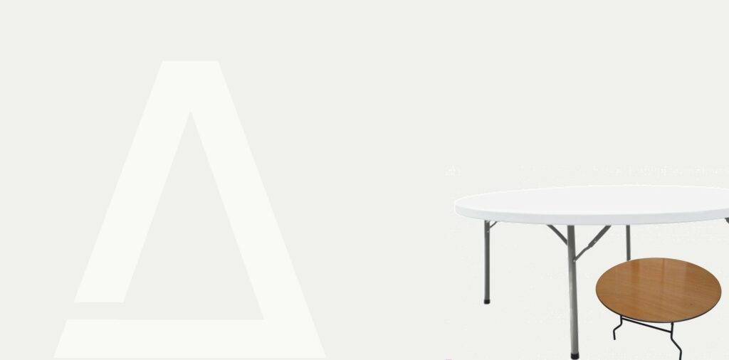 Tables Pliantes Rondes – HDPE ou Bois pour Mariages, Banquets et Réceptions